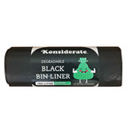 140L Heavy Duty Degradable Black Bin Liner (200 bags/ctn)